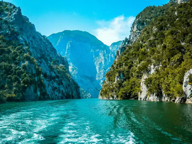 Komani Lake, northern Albania
