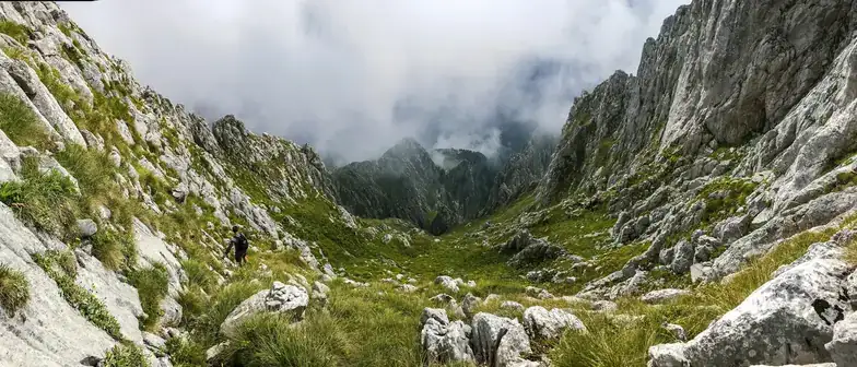 Panorama of the mountains of northern Albania