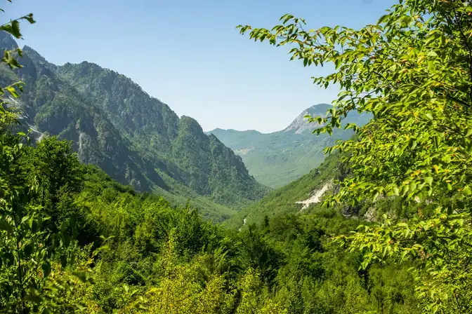 The Valbona valley in the Albanian Alps
